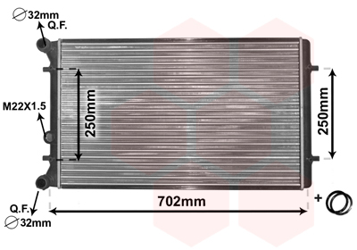Радиатор охлаждения двигателя NISSENS арт. 03002155
