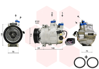 Компрессор кондиционера AVA QUALITY COOLING арт. 0300K029