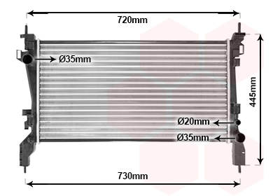 Радиатор охлаждения двигателя MAHLE арт. 17002380
