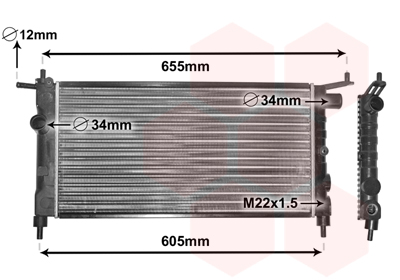 Радиатор охлаждения двигателя NISSENS арт. 37002183