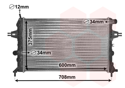 Радиатор охлаждения двигателя NRF арт. 37002296