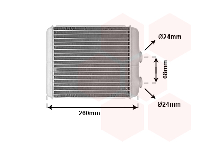 Радиатор печки THERMOTEC арт. 37006259