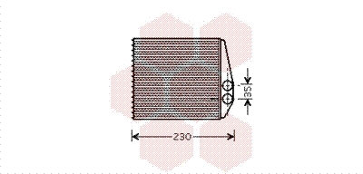 Радиатор печки THERMOTEC арт. 37006355