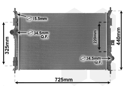 Радіатор охолодження Citroen Berlingo 1.5BlueHDi/1.2PureTech 16-/Jumpy 1.6/2.0BlueHDi 16- NRF арт. 40012386