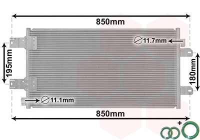 Радиатор кондиционера NRF арт. 43005443