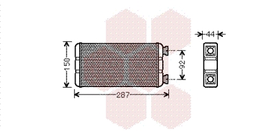 Радиатор печки NRF арт. 43006457