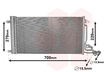Радіатор кондиціонера Audi A1/VW Polo 1.0TFSI/2.0TDI 09- MAHLE арт. 49005038