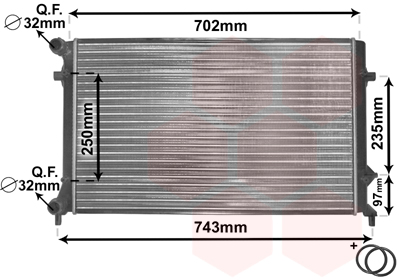 Радиатор охлаждения двигателя NISSENS арт. 58002204