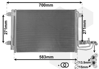 Радиатор кондиционера THERMOTEC арт. 58005209