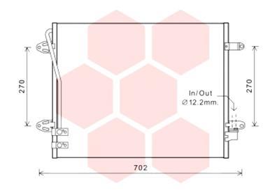 Радіатор кондиціонера (з осушувачем) VW Passat 1.4-3.6 05-16 NISSENS арт. 58005322