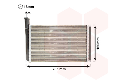 Радиатор печки THERMOTEC арт. 58006061