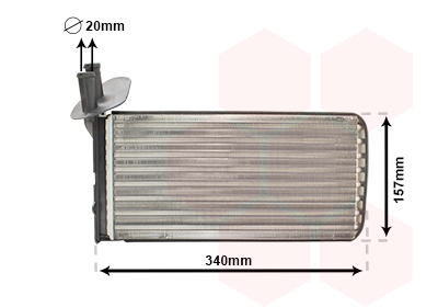 Радиатор печки THERMOTEC арт. 58006097