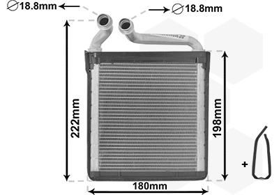 Радиатор печки AVA QUALITY COOLING арт. 58006256