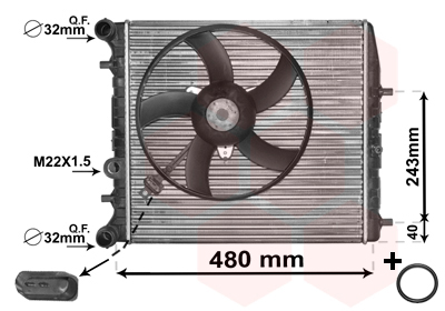 Радиатор охлаждения двигателя NISSENS арт. 76002013