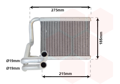 Радиатор печки THERMOTEC арт. 82006213