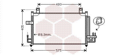 Радиатор кондиционера THERMOTEC арт. 83005068