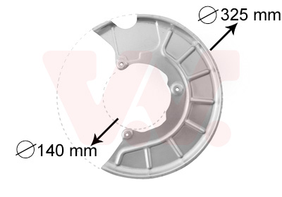 Захист диска гальмівного (переднього) (L) VW Caddy 03- KLOKKERHOLM арт. 7622371