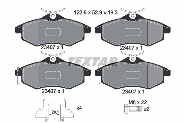 Тормозные колодки дисковые TRW арт. 2340702
