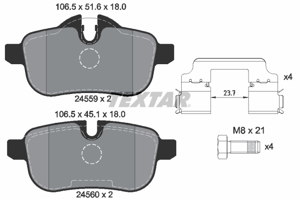 Гальмівні колодки, дискові QUICK BRAKE арт. 2455901