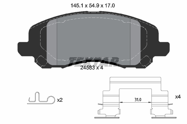 Тормозные колодки дисковые FERODO арт. 2458301