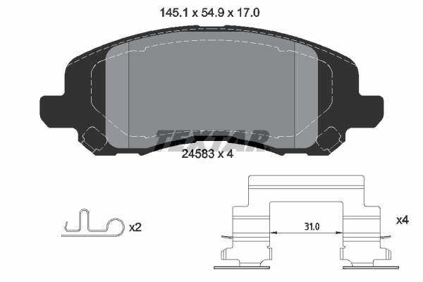 Тормозные колодки дисковые ATE арт. 2458301