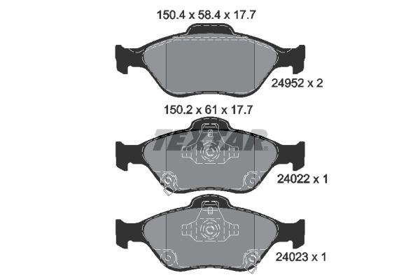 Тормозные колодки дисковые FERODO арт. 2495201