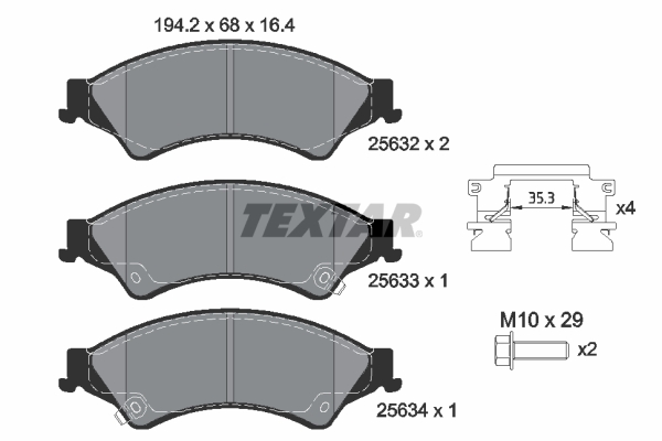 Тормозные колодки дисковые BLUE PRINT арт. 2563201