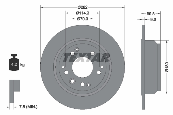 Тормозной диск REMSA арт. 92078400