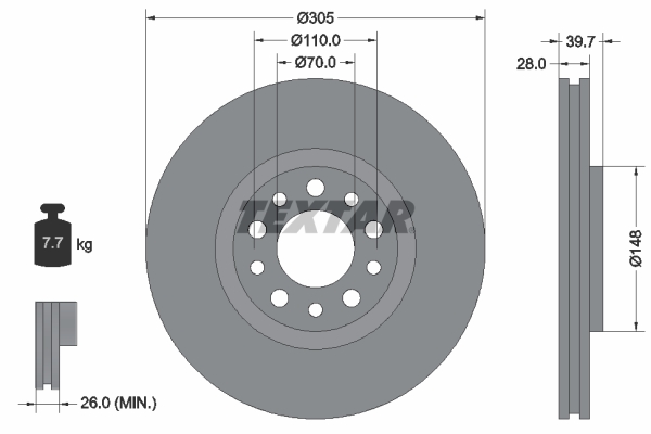 Тормозной диск BREMBO арт. 92145003