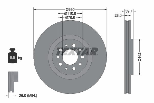 Тормозной диск BREMBO арт. 92145103
