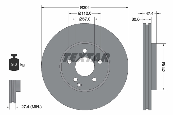 Тормозной диск BLUE PRINT арт. 92152105