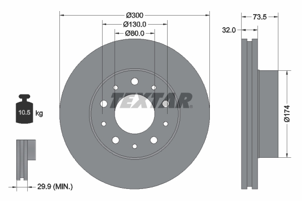 Тормозной диск BREMBO арт. 92157303