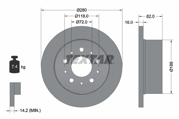 Тормозной диск BREMBO арт. 92157403