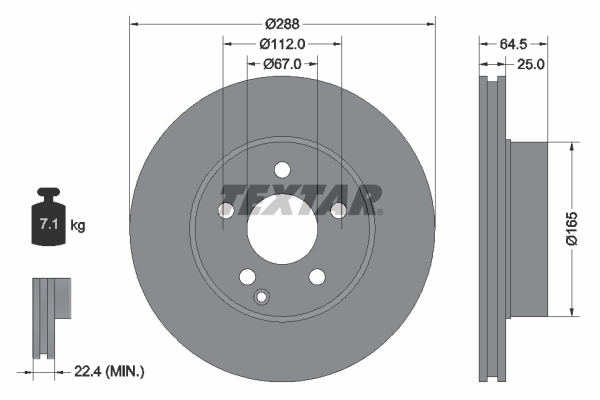 Тормозной диск BOSCH арт. 92159603