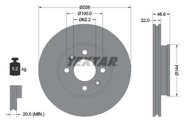 Тормозной диск KAVO PARTS арт. 92164703