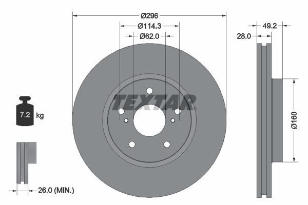 Тормозной диск  арт. 92174303