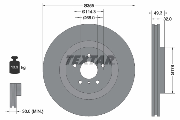 Тормозной диск Hi-Q арт. 92199105