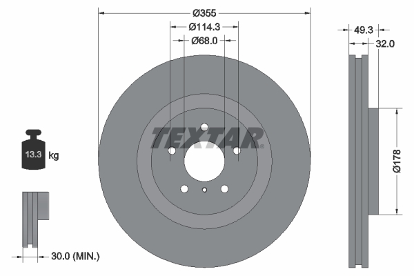 Тормозной диск BOSCH арт. 92199105