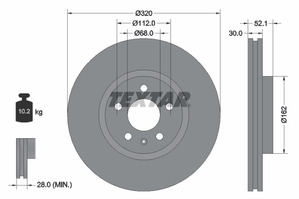 Тормозной диск ZIMMERMANN арт. 92229305