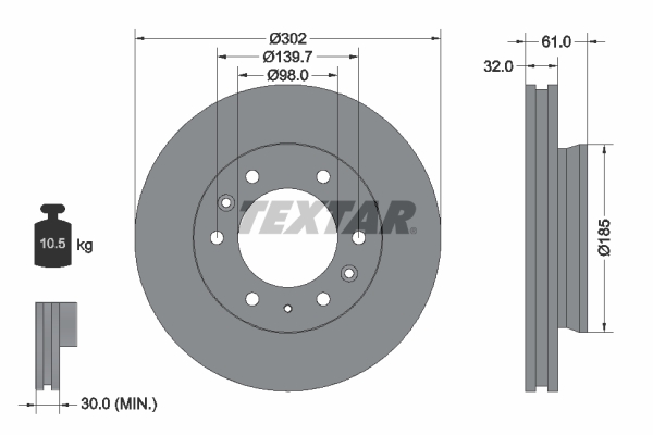 Тормозной диск BOSCH арт. 92253403