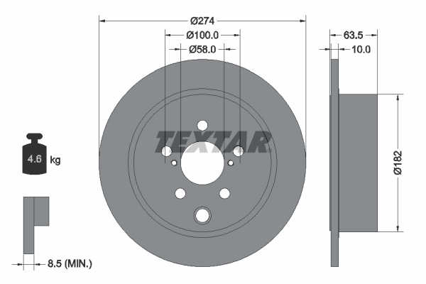 Тормозной диск ATE арт. 92262003