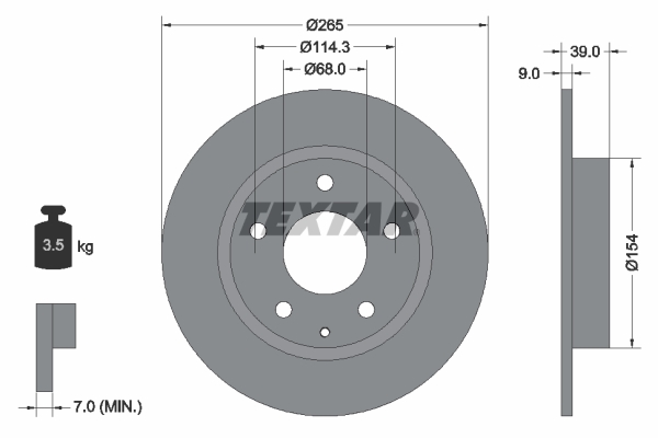 Тормозной диск REMSA арт. 92267703