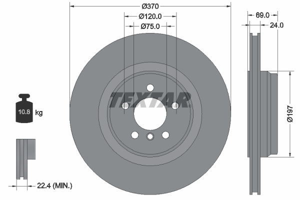 Тормозной диск BOSCH арт. 92270003