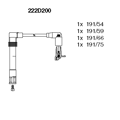 Комплект проводів високої напруги BOSCH арт. 222D200
