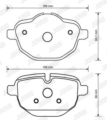 Тормозные колодки дисковые BOSCH арт. 573352JC