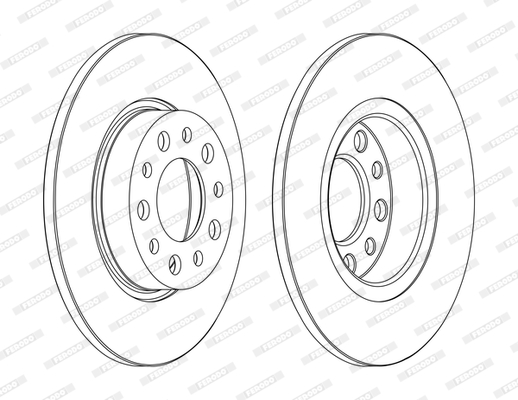 Тормозной диск FERODO DDF1450C