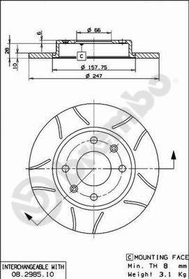 Тормозной диск REMSA арт. 08.2985.75