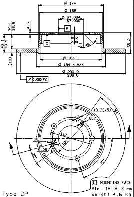 Тормозной диск TEXTAR арт. 08.7211.76