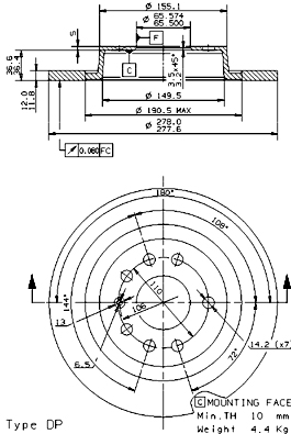 Тормозной диск REMSA арт. 08.9511.11