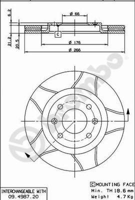 Тормозной диск FEBI BILSTEIN арт. 09.4987.76